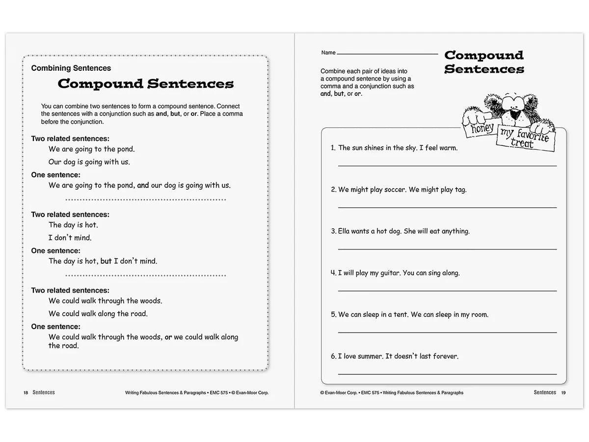 Writing Fabulous Sentences & Paragraphs Workbook - US 8996