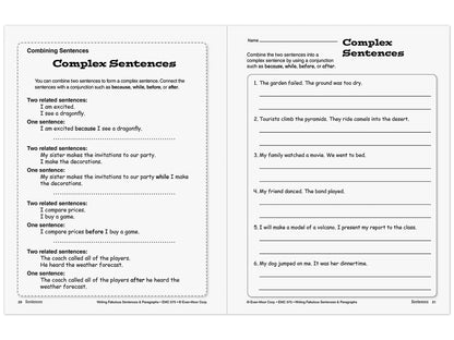 Writing Fabulous Sentences & Paragraphs Workbook - US 8996