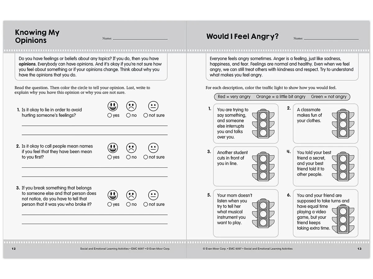 Social and Emotional Learning Activity Workbook - Gr. 3-4 - US 9486