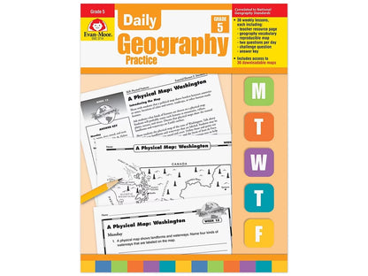 Daily Geography Practice Workbook - Gr. 5 - US 9418