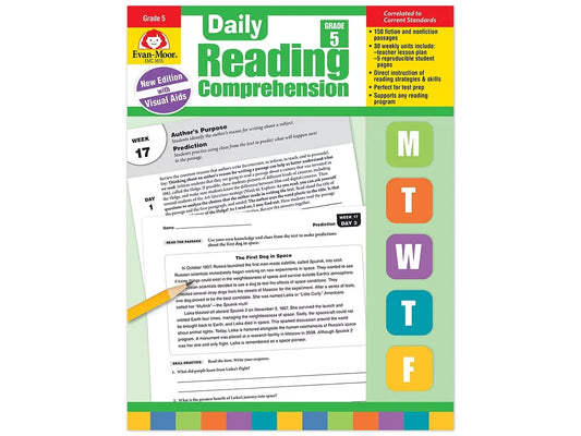 Daily Reading Comprehension Activities Workbook - Gr. 5 - US 8797