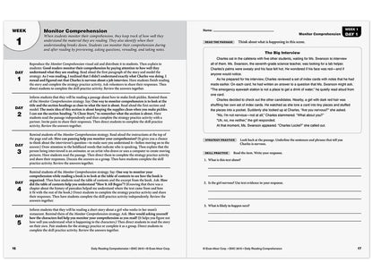 Daily Reading Comprehension Activities Workbook - Gr. 5 - US 8797