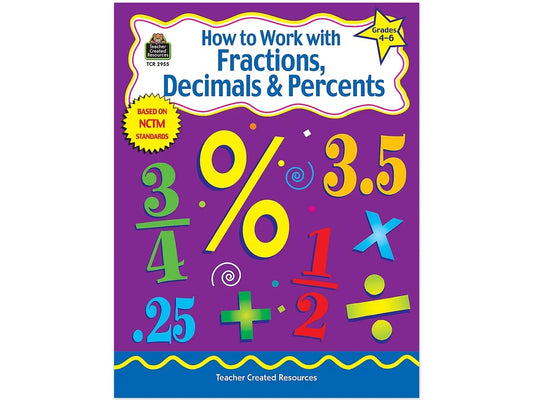 How to Work with Fractions, Decimals & Percents Workbook - US 9438