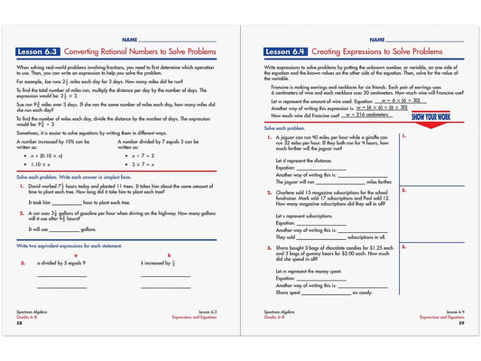 Spectrum® Algebra Workbook - US 4300