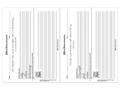 Cursive Writing Practice with Inspiring Quotes Workbook - US 1899