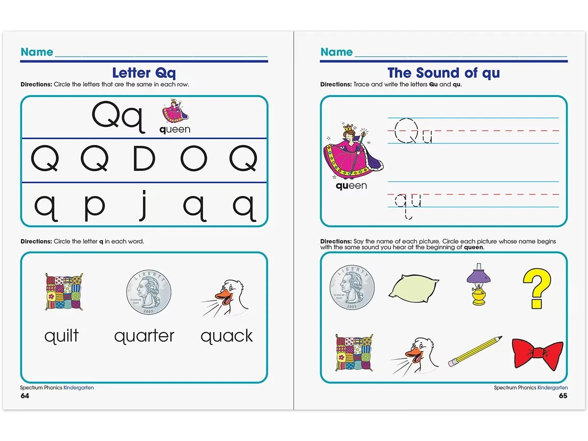 Spectrum® Phonics Workbook - Kindergarten - US 6878
