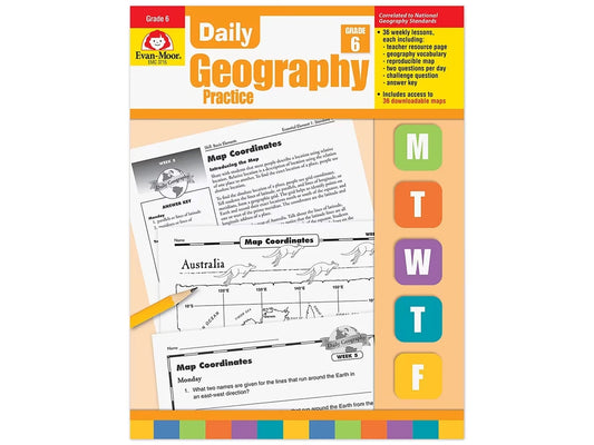 Daily Geography Practice Workbook - Gr. 6 - US 4426