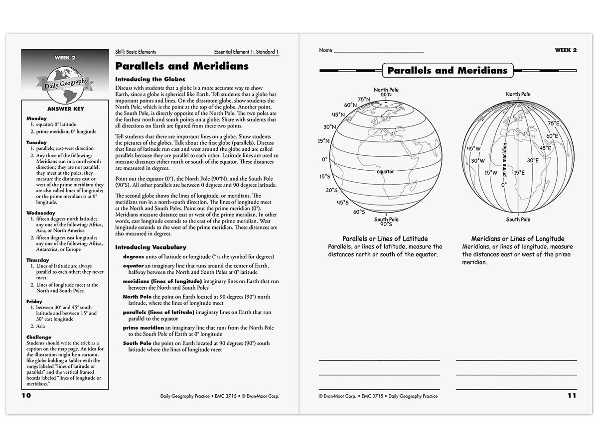 Daily Geography Practice Workbook - Gr. 6 - US 4426