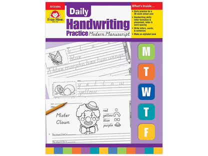 Modern Manuscript Daily Handwriting Practice Workbook - US 9040