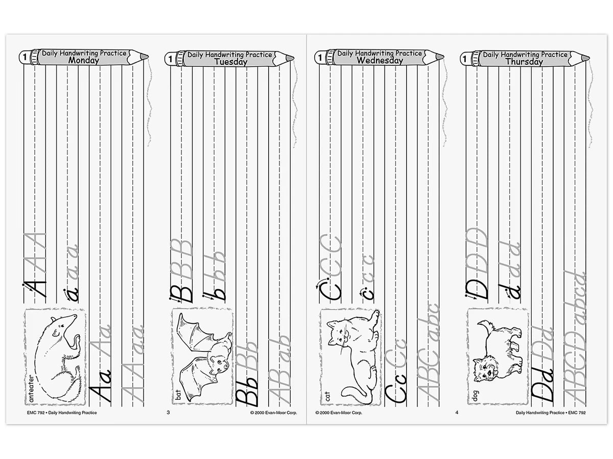 Modern Manuscript Daily Handwriting Practice Workbook - US 9040