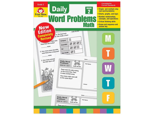 Daily Word Problems Workbook - Gr. 2 - US 6466