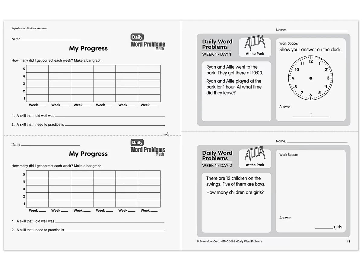 Daily Word Problems Workbook - Gr. 2 - US 6466