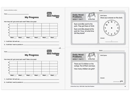 Daily Word Problems Workbook - Gr. 2 - US 6466
