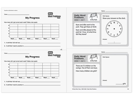 Daily Word Problems Workbook - Gr. 2 - US 6466