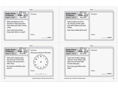 Daily Word Problems Workbook - Gr. 2 - US 6466