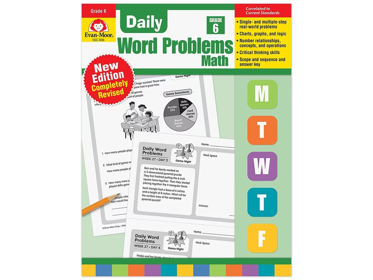 Daily Word Problems Workbook - Gr. 6 - US 6832