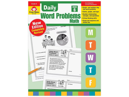 Daily Word Problems Workbook - Gr. 6 - US 6832