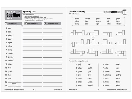 Building Spelling Skills Workbook - Gr. 3 - US 1995