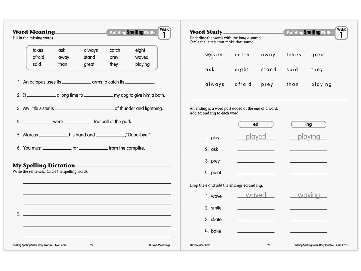 Building Spelling Skills Workbook - Gr. 3 - US 1995