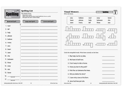 Building Spelling Skills Workbook - Gr. 3 - US 1995