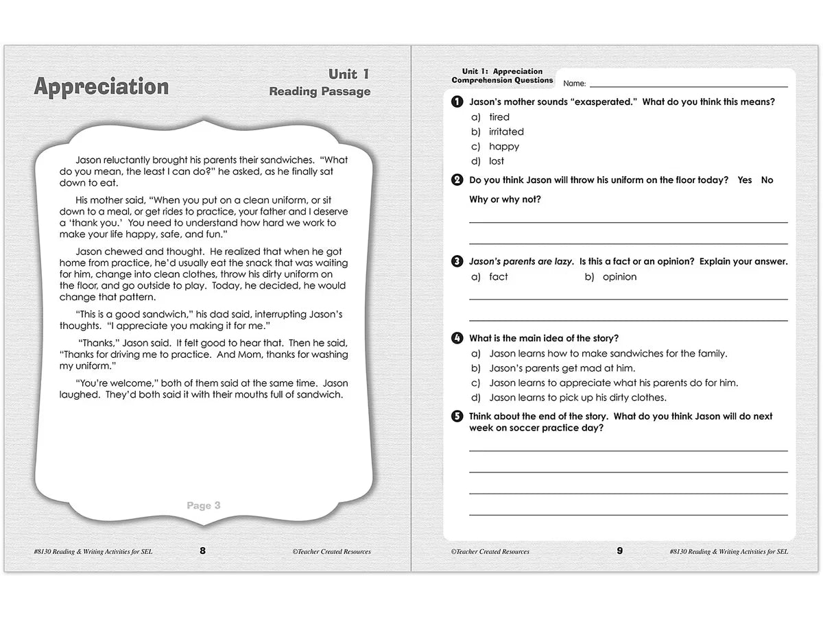 Social-Emotional Learning Workbook - Gr. 4-6 - US 6747