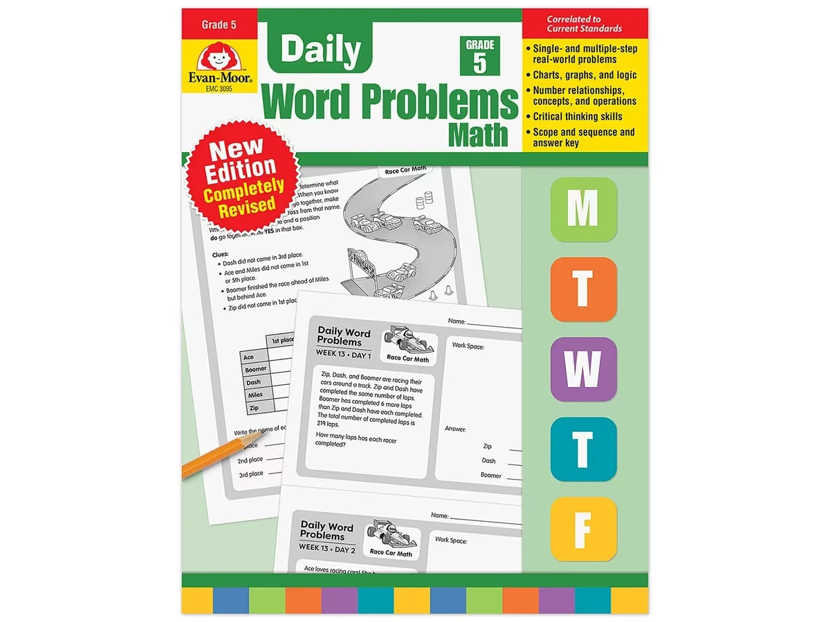 Daily Word Problems Workbook - Gr. 5 - US 2950