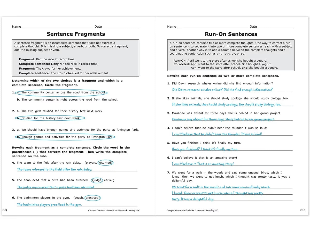 Conquer Grammar Workbook - US 4795