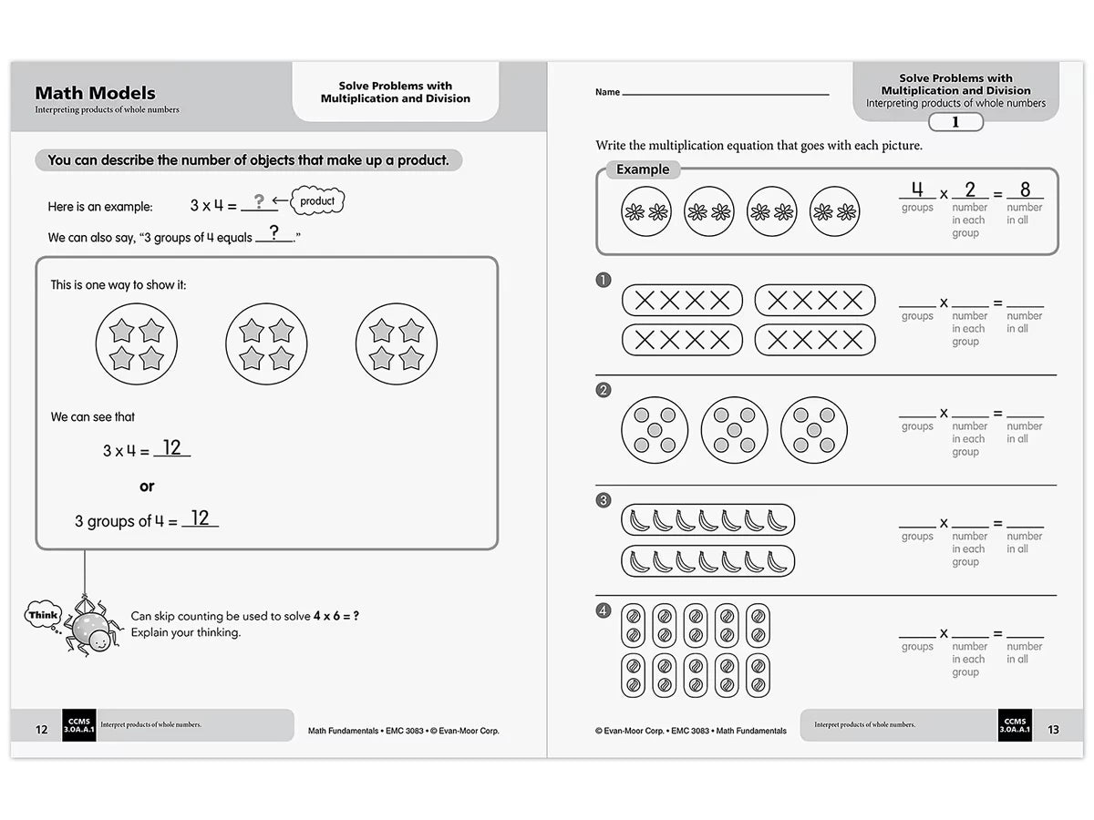 Math Fundamentals Workbook - Gr. 3 - US 6313