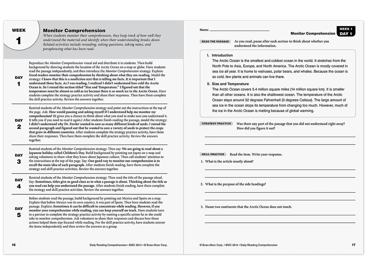 Daily Reading Comprehension Activities Workbook - Gr. 4 - US 9539