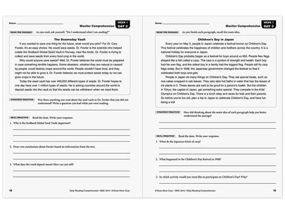 Daily Reading Comprehension Activities Workbook - Gr. 4 - US 9539