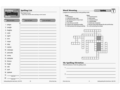 Building Spelling Skills Workbook - Gr. 6 - US 2495