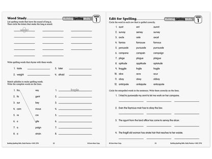 Building Spelling Skills Workbook - Gr. 6 - US 2495