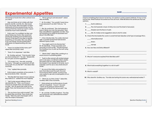 Spectrum® Reading Workbook - Gr. 6 - US 9000