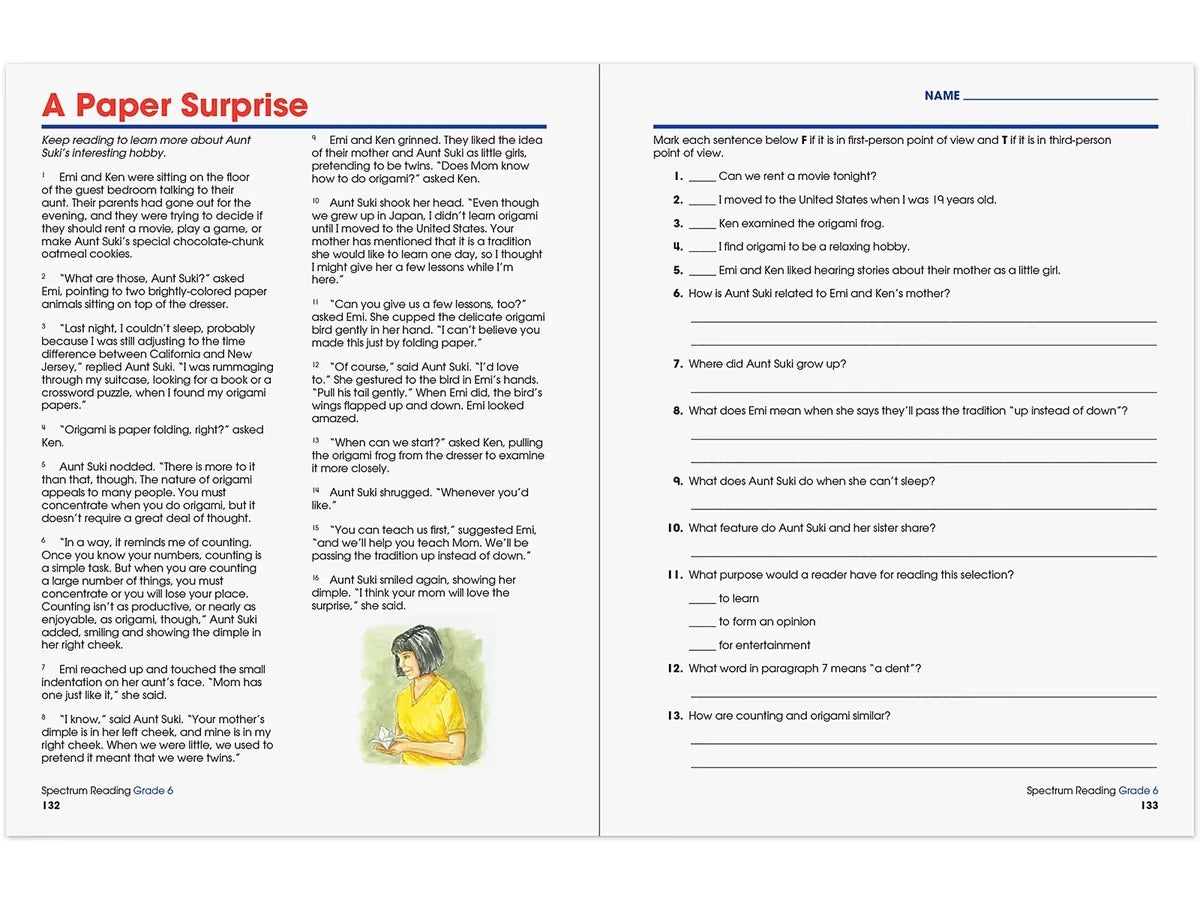 Spectrum® Reading Workbook - Gr. 6 - US 9000
