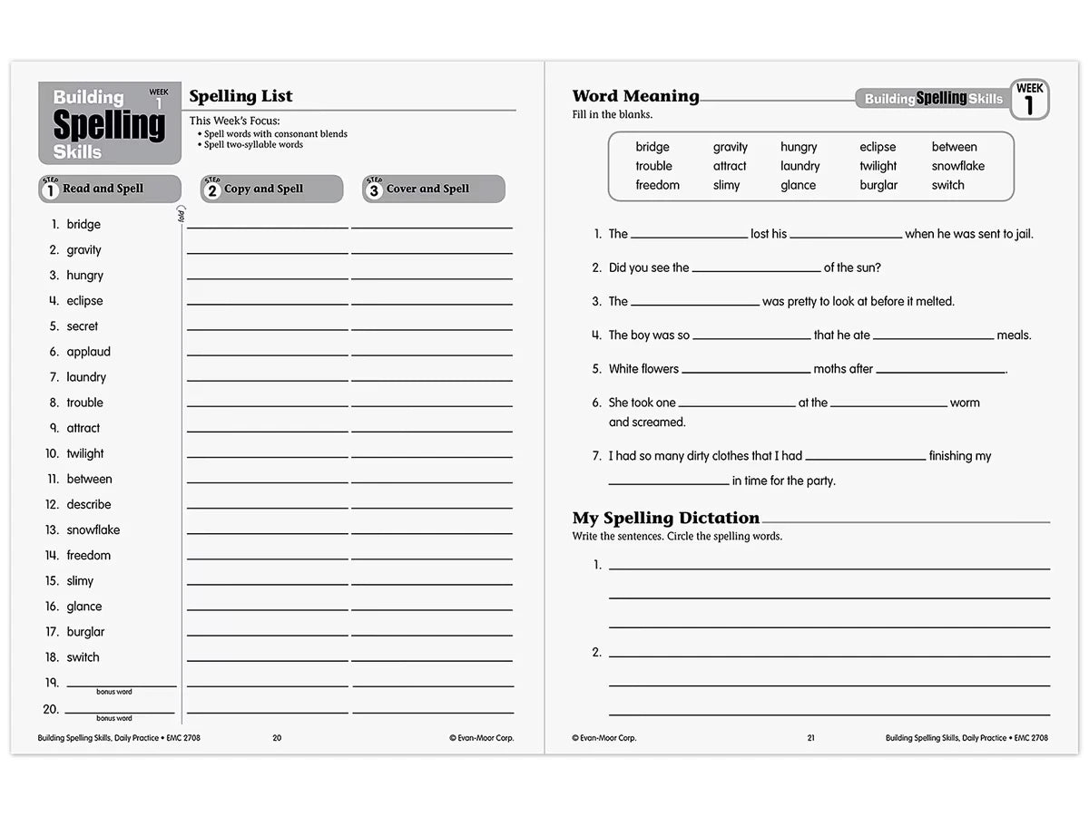 Building Spelling Skills Workbook - Gr. 4 - US 8064