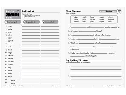 Building Spelling Skills Workbook - Gr. 4 - US 8064