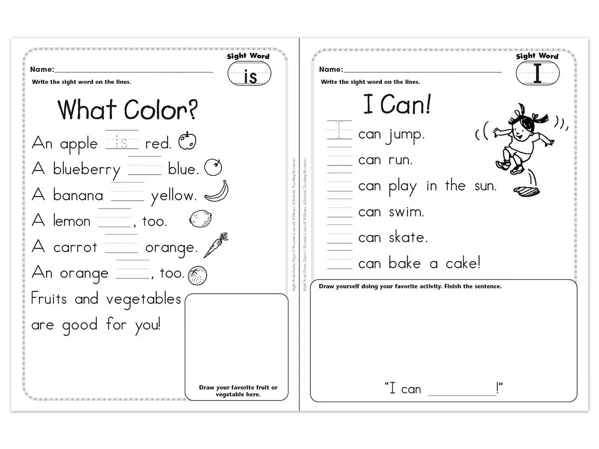 Sight-Word Poetry Workbook - US 7965
