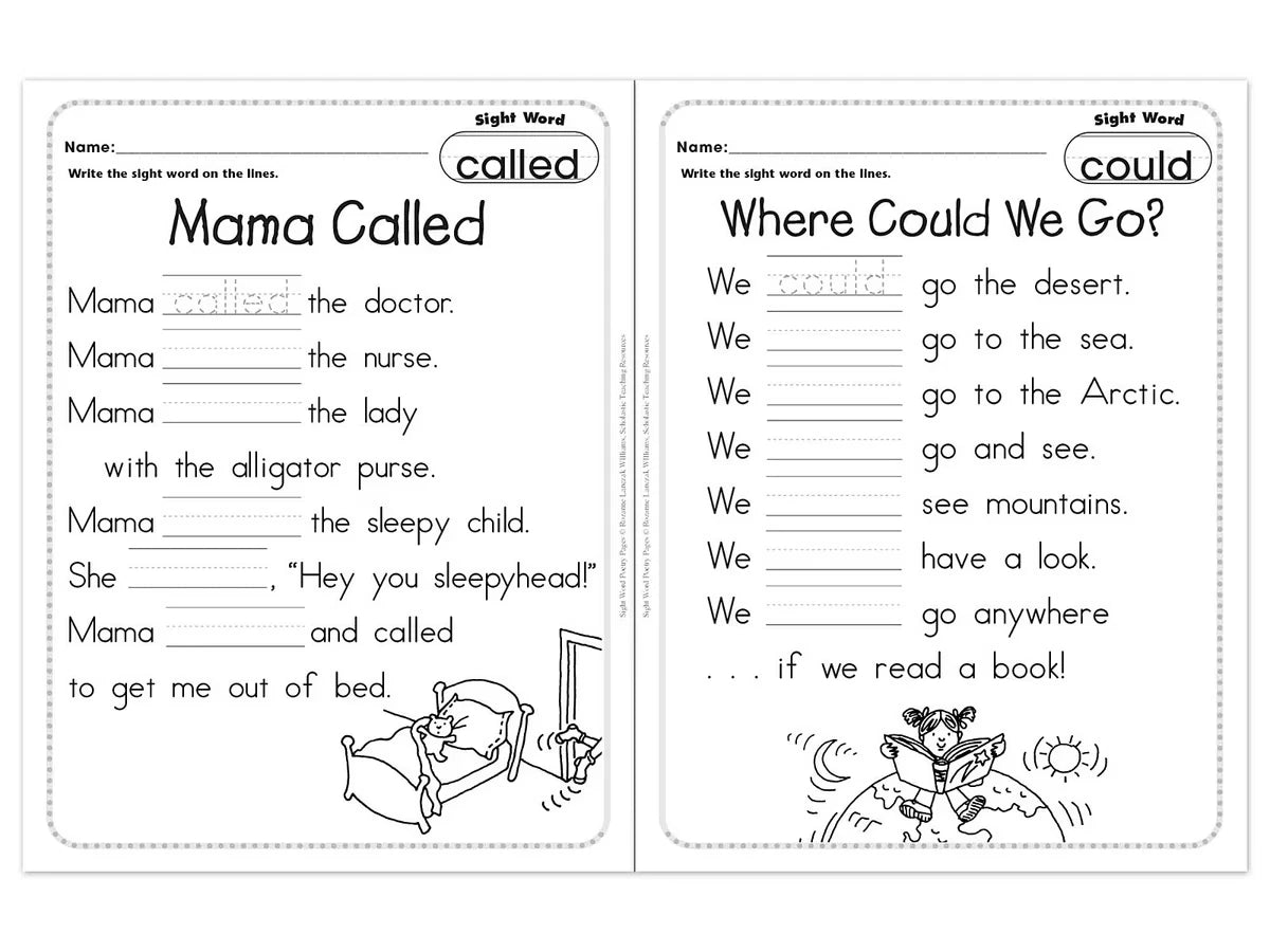 Sight-Word Poetry Workbook - US 7965