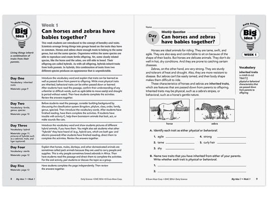 Daily Science Reproducible Activities Workbook - Gr. 6 - US 5148