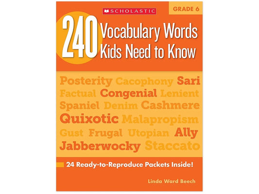 240 Words Kids Need to Know Workbook - Gr. 6 - US 7485