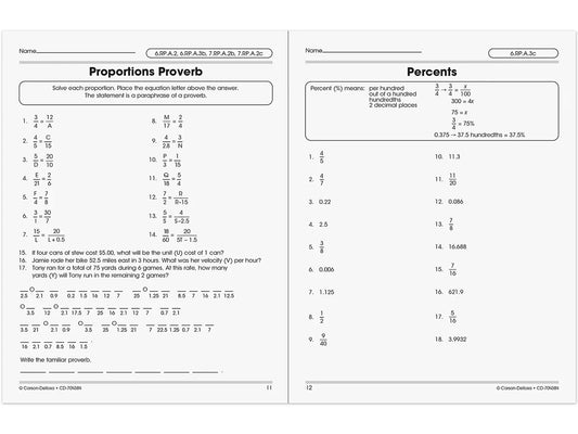 The 100+ Series™ Pre-Algebra Workbook - US 6755