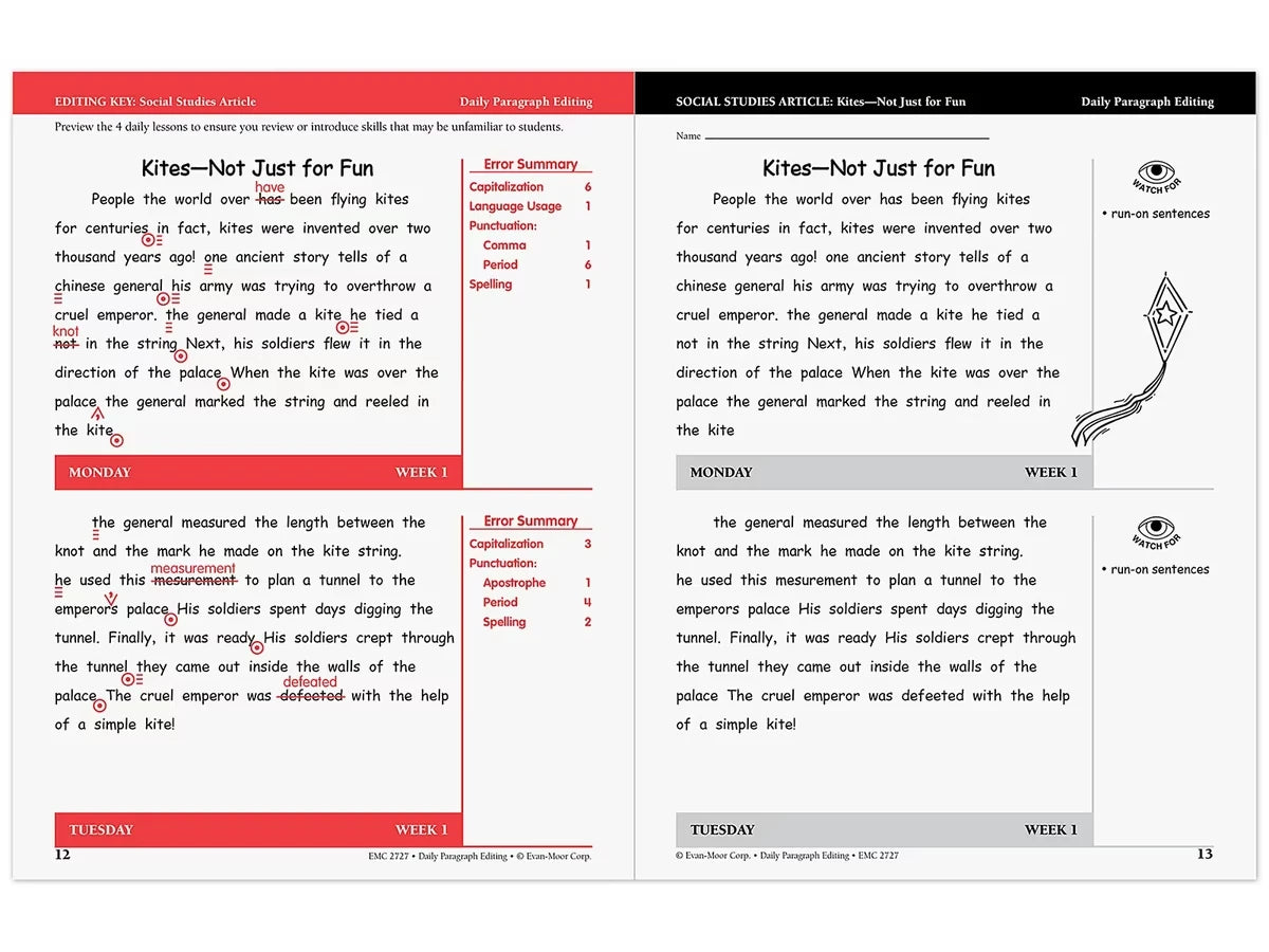 Daily Paragraph Editing Workbook - Gr. 4 - US 4037