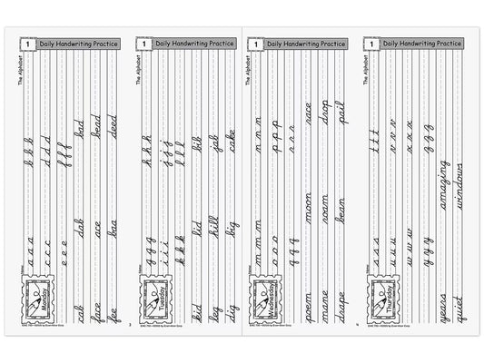Contemporary Cursive Daily Handwriting Practice Workbook - US 1053