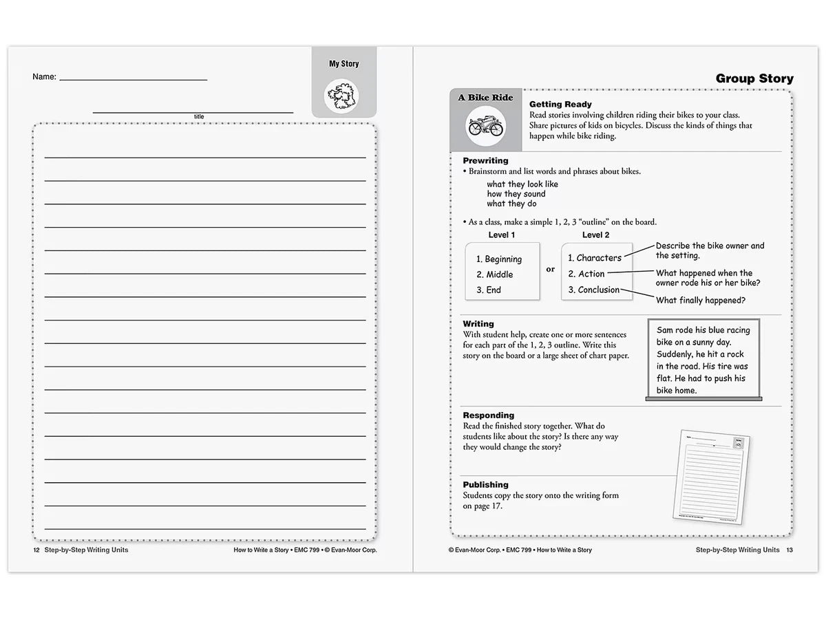 How to Write a Story Workbook - Gr. 1-3 - US 8140