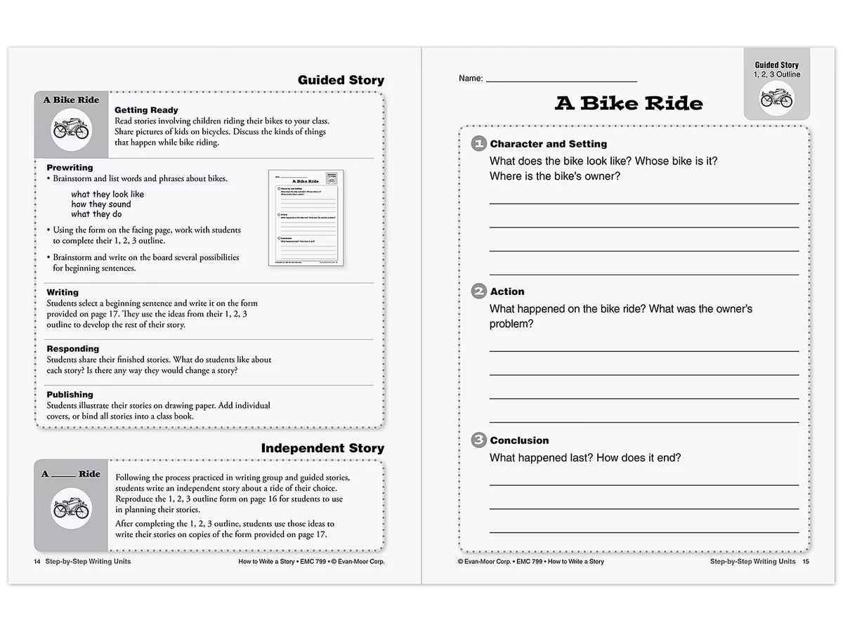 How to Write a Story Workbook - Gr. 1-3 - US 8140