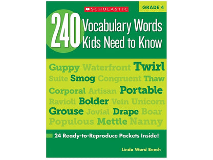 240 Words Kids Need to Know Workbook - Gr. 4 - US 4706