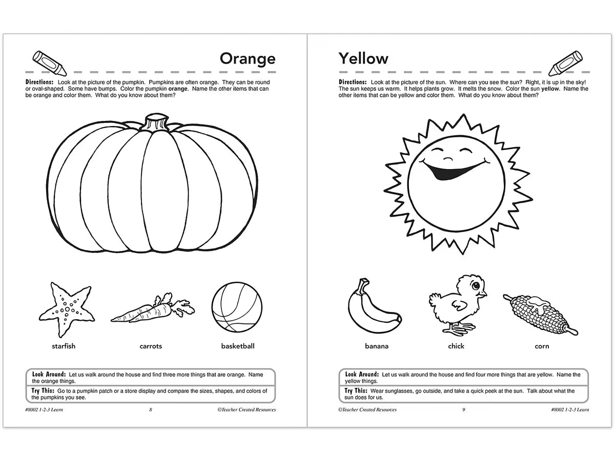 1-2-3 Learn Workbook - Preschool-Pre K - US 6986