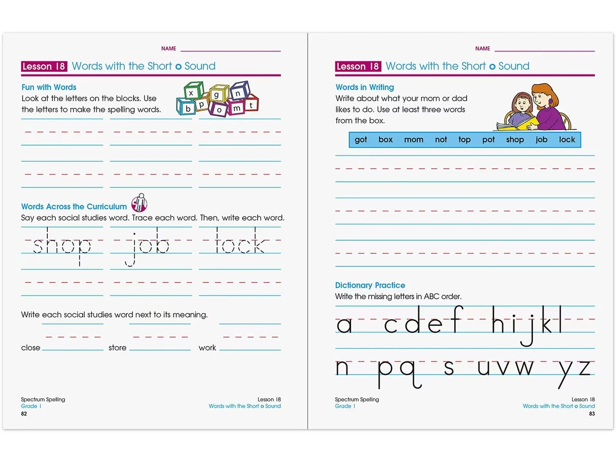Spectrum® Spelling Workbook - Gr. 1 - US 9575