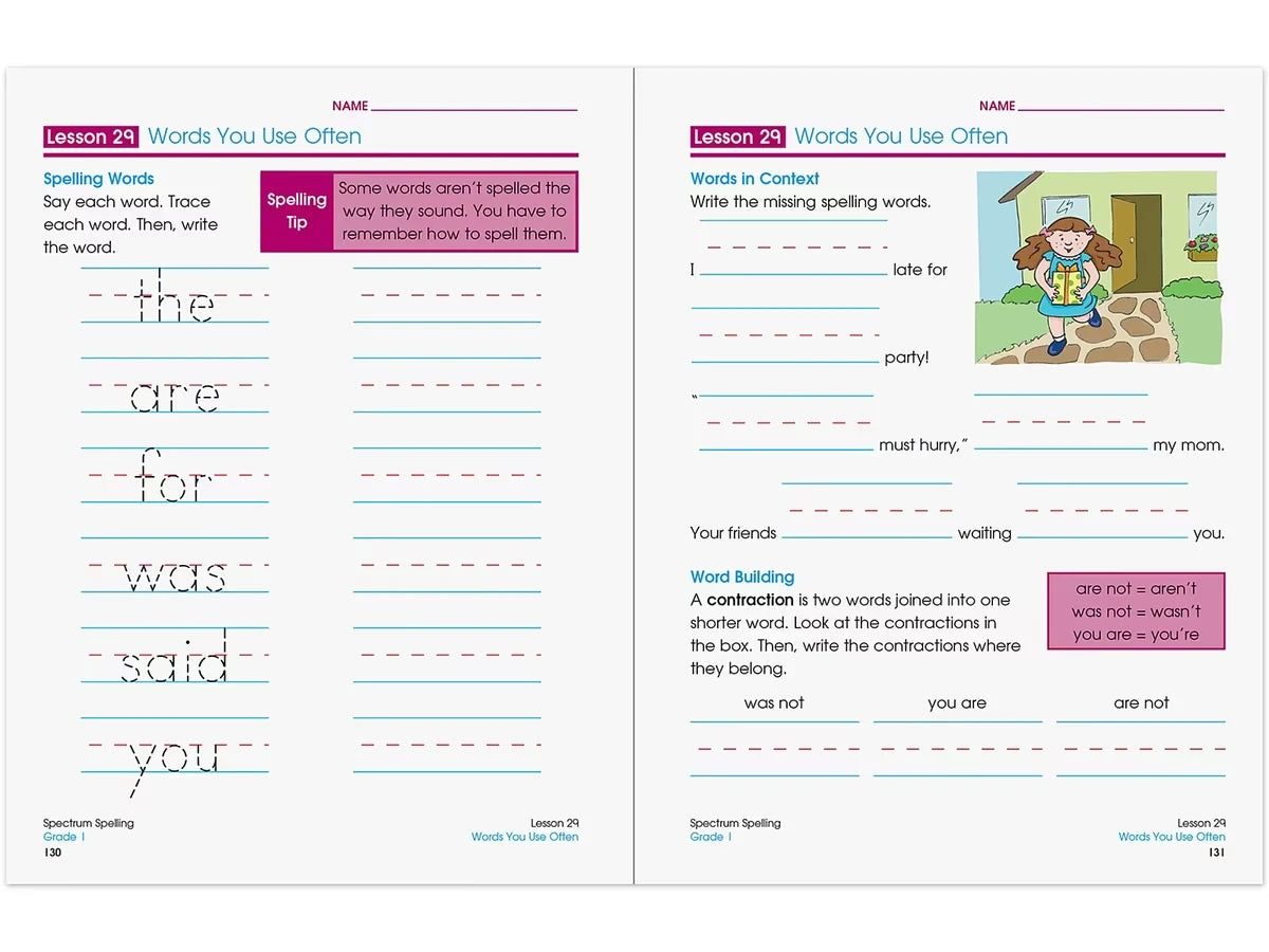 Spectrum® Spelling Workbook - Gr. 1 - US 9575