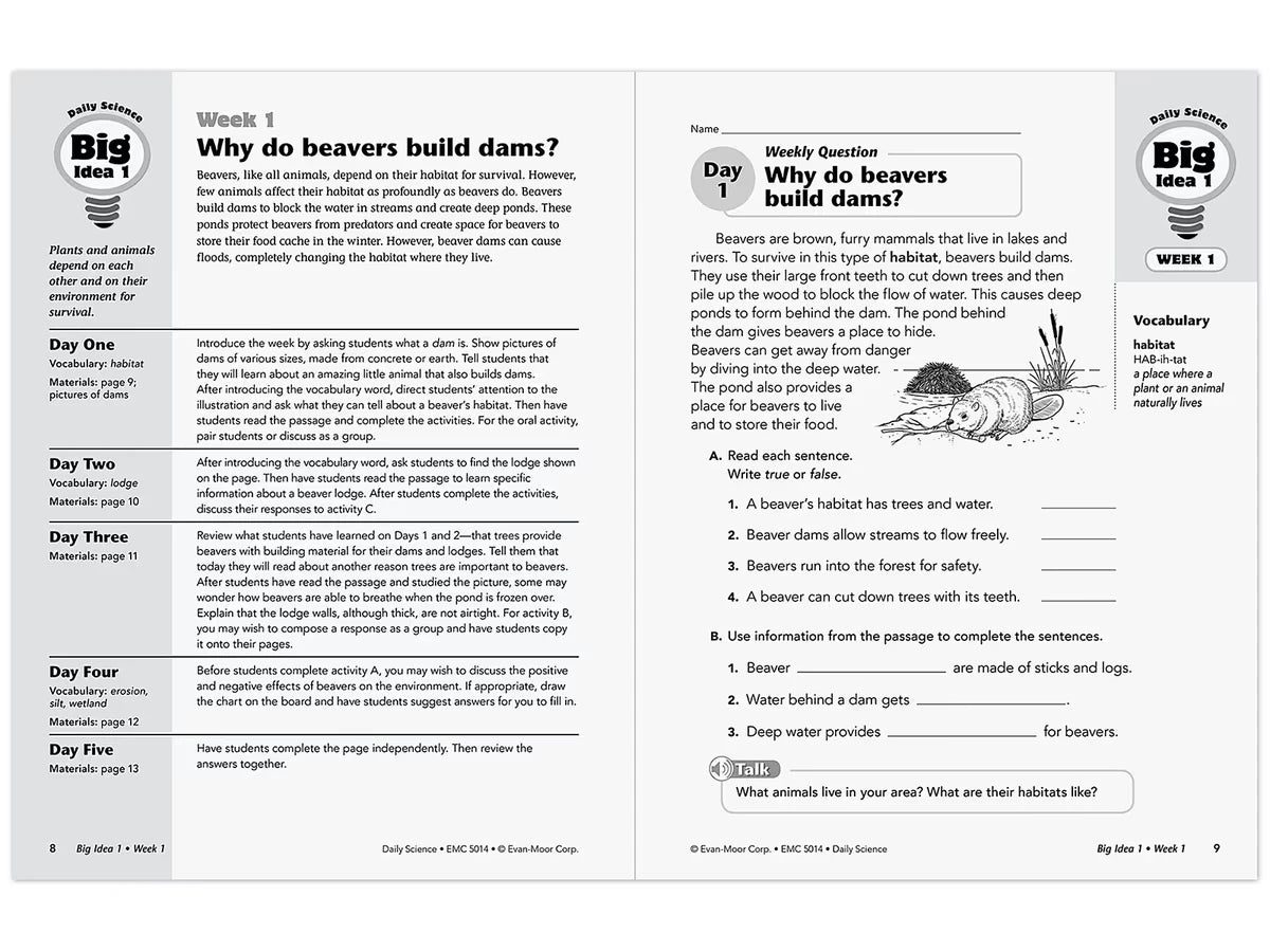 Daily Science Reproducible Activities Workbook - Gr. 4 - US 5350